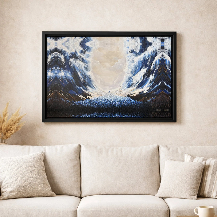 Moses Parting The Red Sea Canvas Wall Art | Abstract Biblical Landscape Print | Premium Fade-Resistant Gallery Wrap | Religious Home Decor Gift