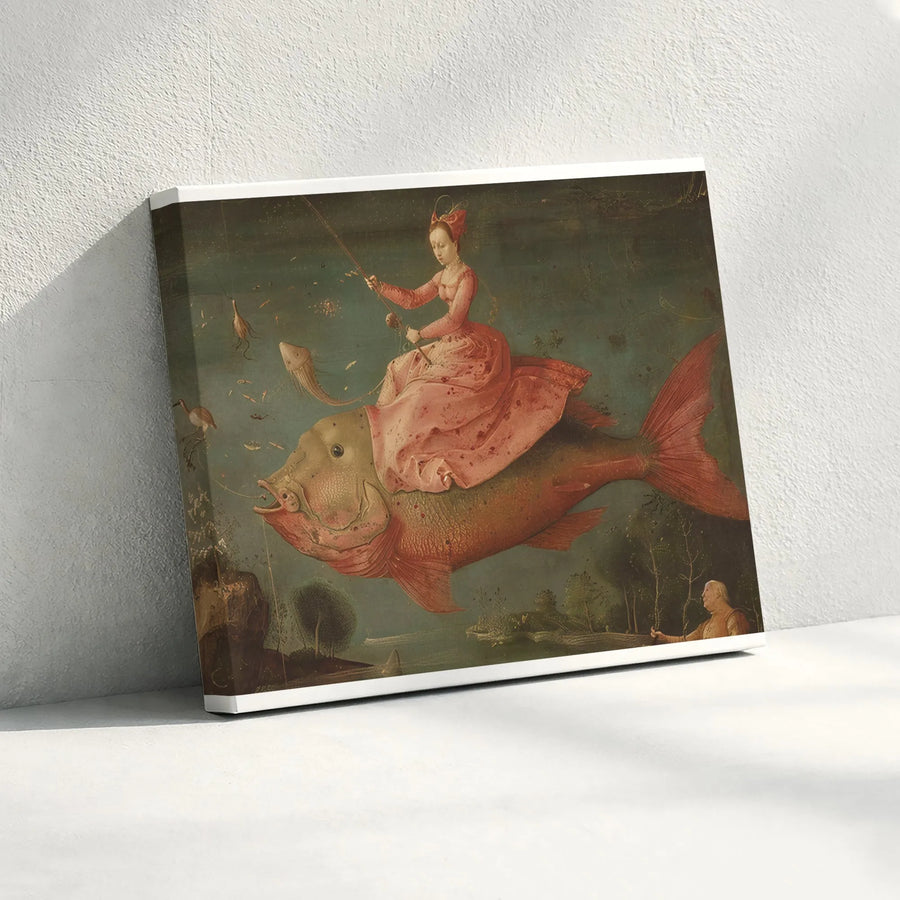 Hieronymus Bosch Canvas Art | The Allegory of Intemperance Surrealist Print | Gallery-Quality 1.25" Framed Wall Decor | Unique Gift for Art Lovers