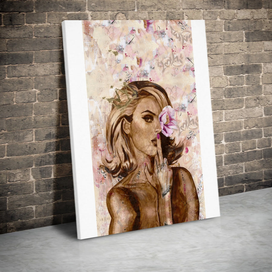 Artistic Tough iPhone Case | Graffiti Woman Portrait with Flower | Premium Dual Layer Protection | Unique Gift for Her