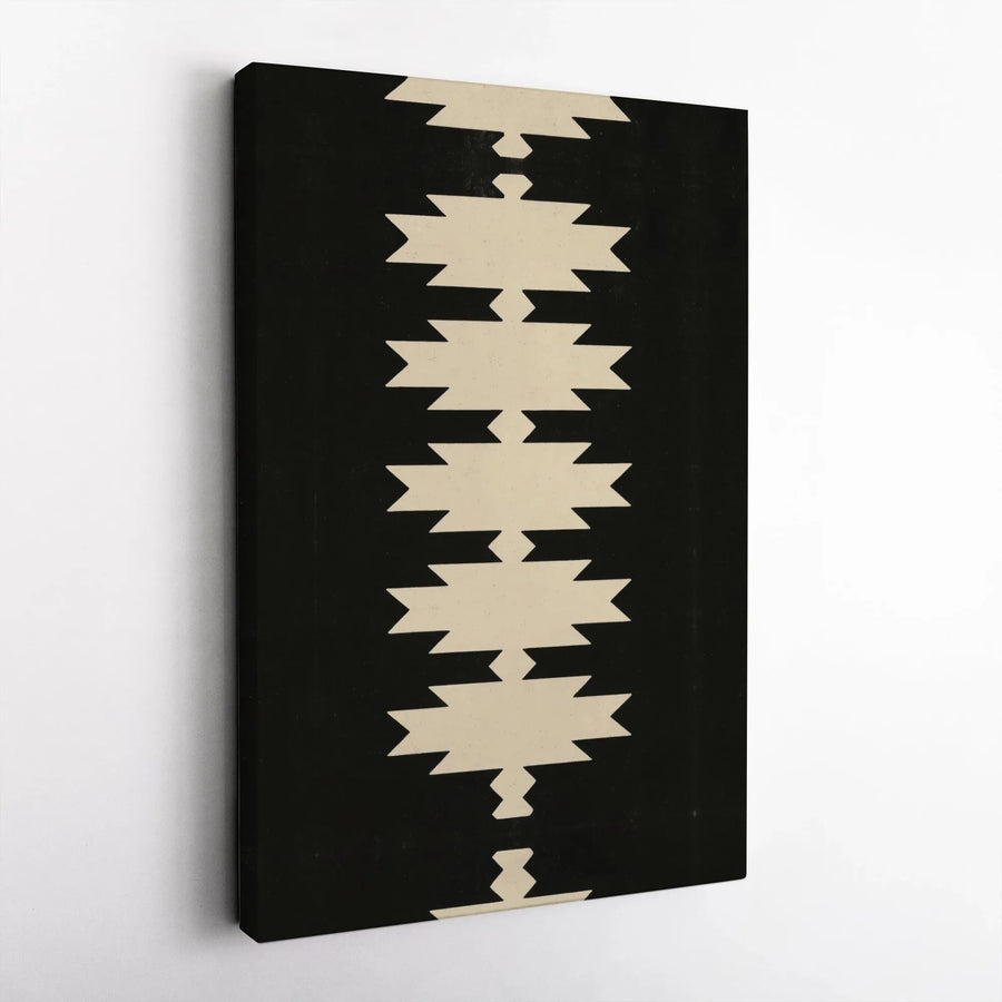 Minimalist Aztec Canvas Art | Southwestern Geometric Wall Decor | Premium Gallery Wrap Print | Modern Boho Home Office Wall Accent