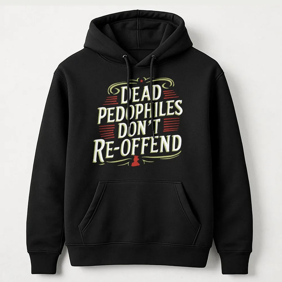 Political Statement Hoodie | Don't Re-Offend Vintage Graphic | Premium Cotton Blend | Activist Apparel Gift for Men