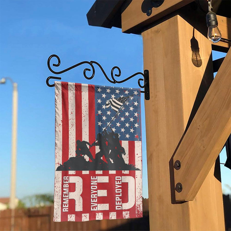 R.E.D. Friday Garden Flag | Remember Everyone Deployed Military Design | Weather-Resistant Polyester | Patriotic Gift for Veterans & Families
