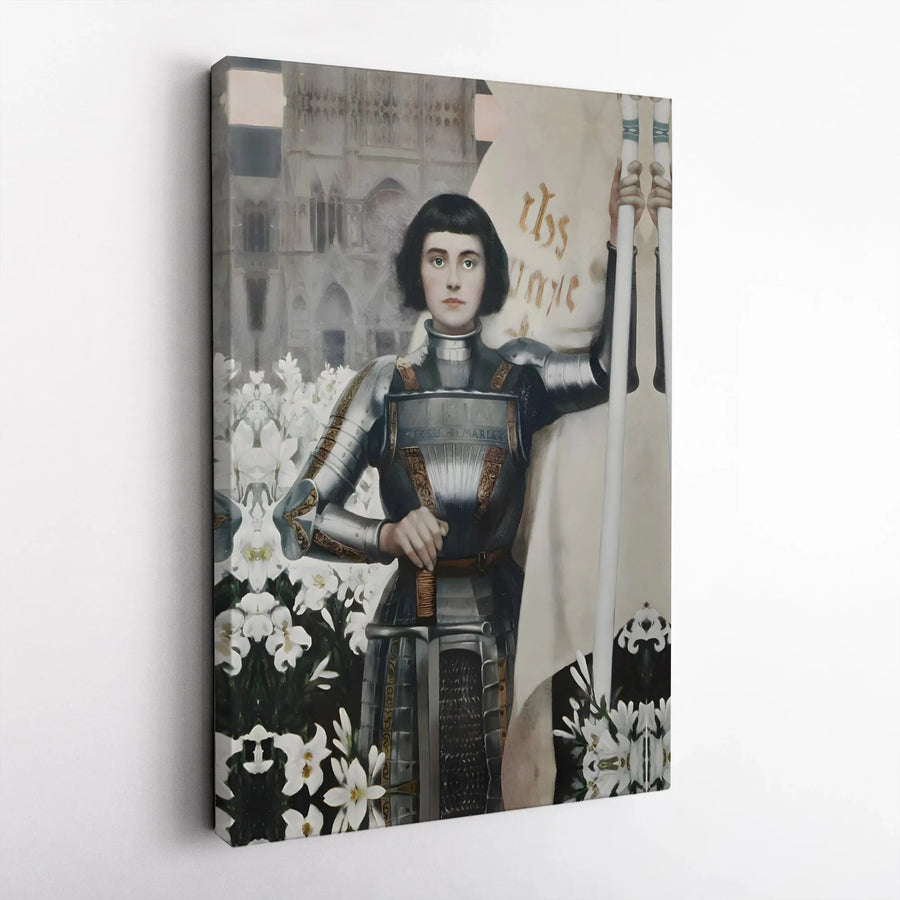 Saint Joan of Arc Wall Art | Historical Catholic Warrior Maiden Canvas | Premium Fade-Resistant Gallery Print | Religious Home Decor Gift