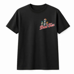Funny Dad Tax T-Shirt | Skeleton Graphic Left Chest Tee | Premium Soft Cotton | Father's Day Gift for Men