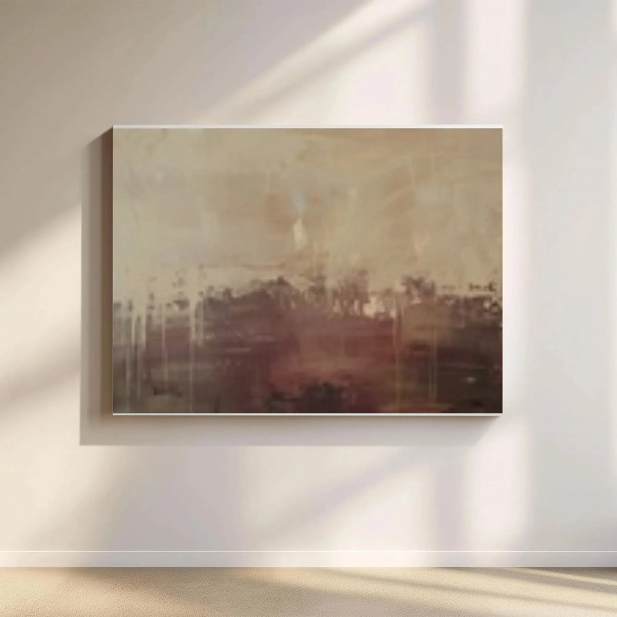 Abstract Canvas Wall Art | Earthy Tones Neutral Abstract Painting | Premium Gallery Wrap Canvas | Modern Home Decor Gift
