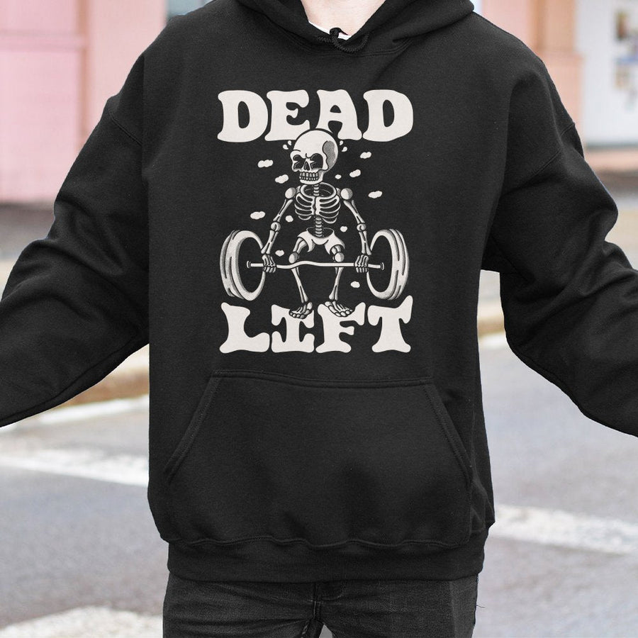 Dead Lift Skeleton Hoodie | Funny Weightlifting Graphic | Premium Cotton Blend | Gift for Gym Lovers and Fitness Enthusiasts