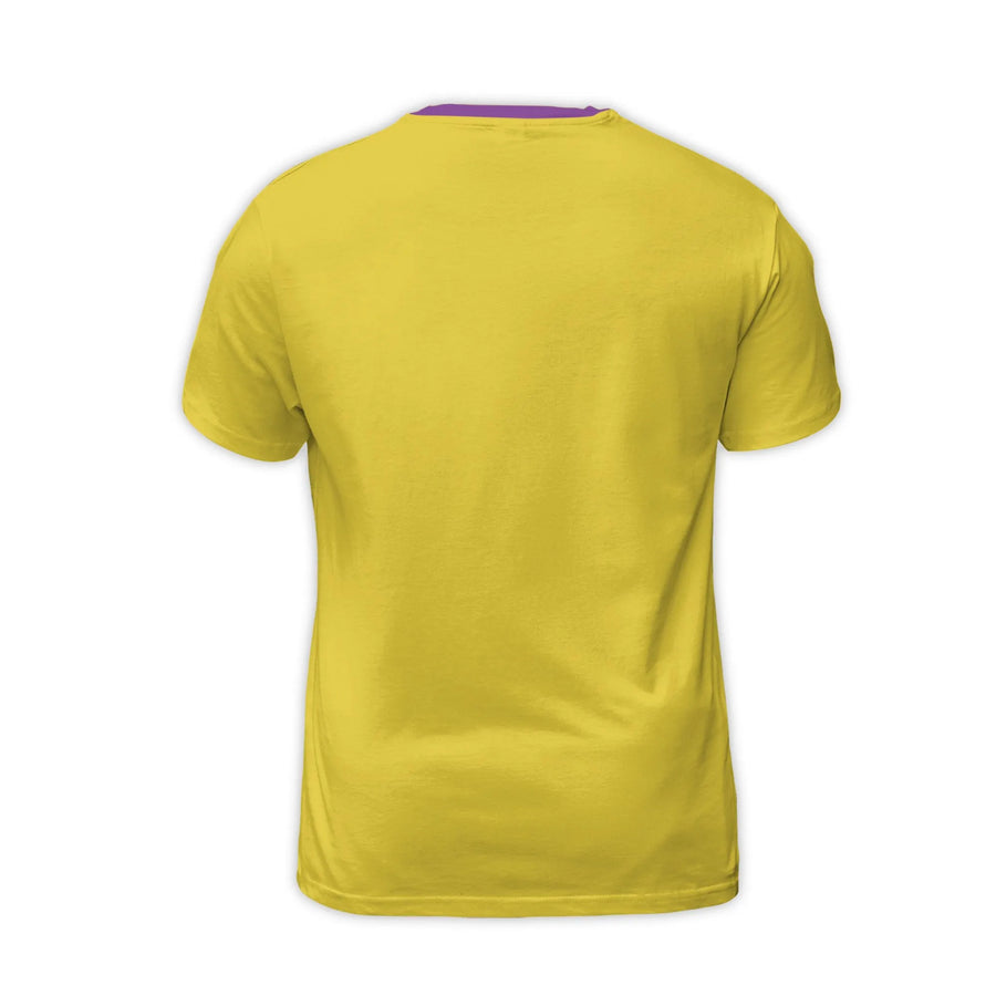 Postboy Graphic T-Shirt | Yellow and Purple 3D Print | Premium Soft Stretch Jersey | Casual Unisex Streetwear Tee