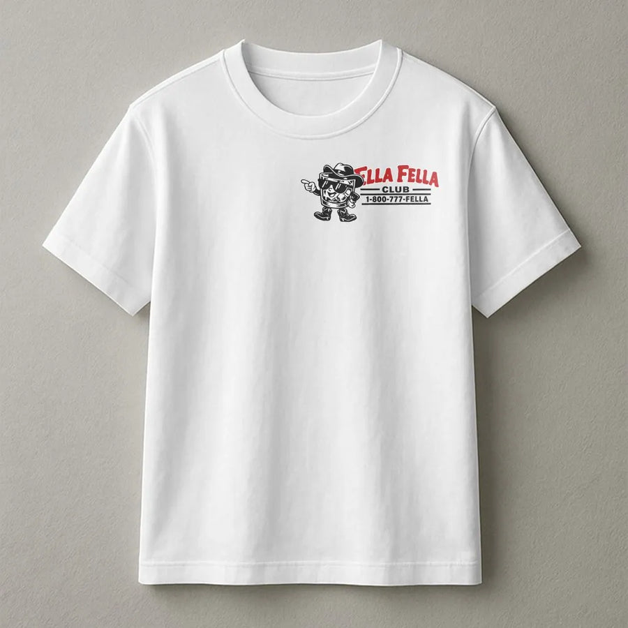 Ella Fella Club T-Shirt | Retro Whiskey Cowboy Graphic Tee | Premium Cotton Shirt | Funny Drinking Gift for Men