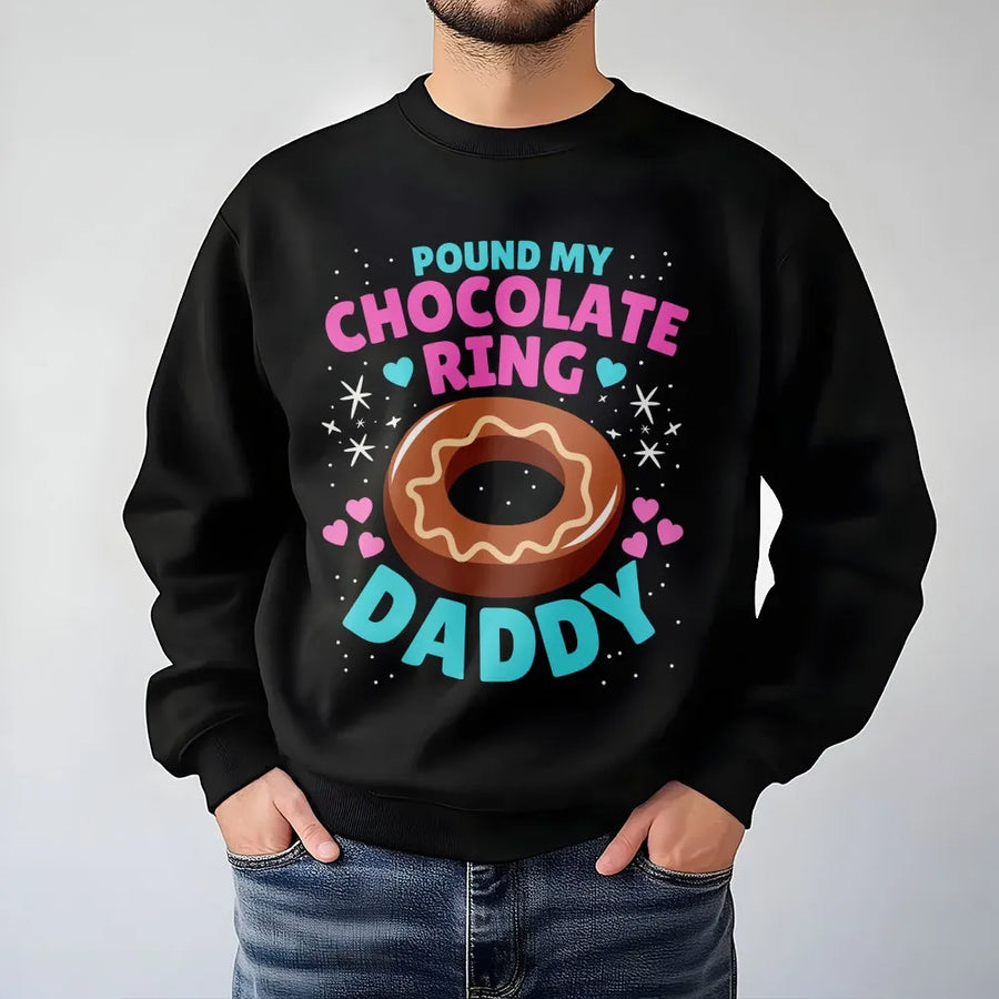 Funny Donut Pun Sweatshirt | Inappropriate Food Slogan Graphic | Soft Cotton Blend Unisex Pullover | Humorous Birthday Gift For Him Or Her