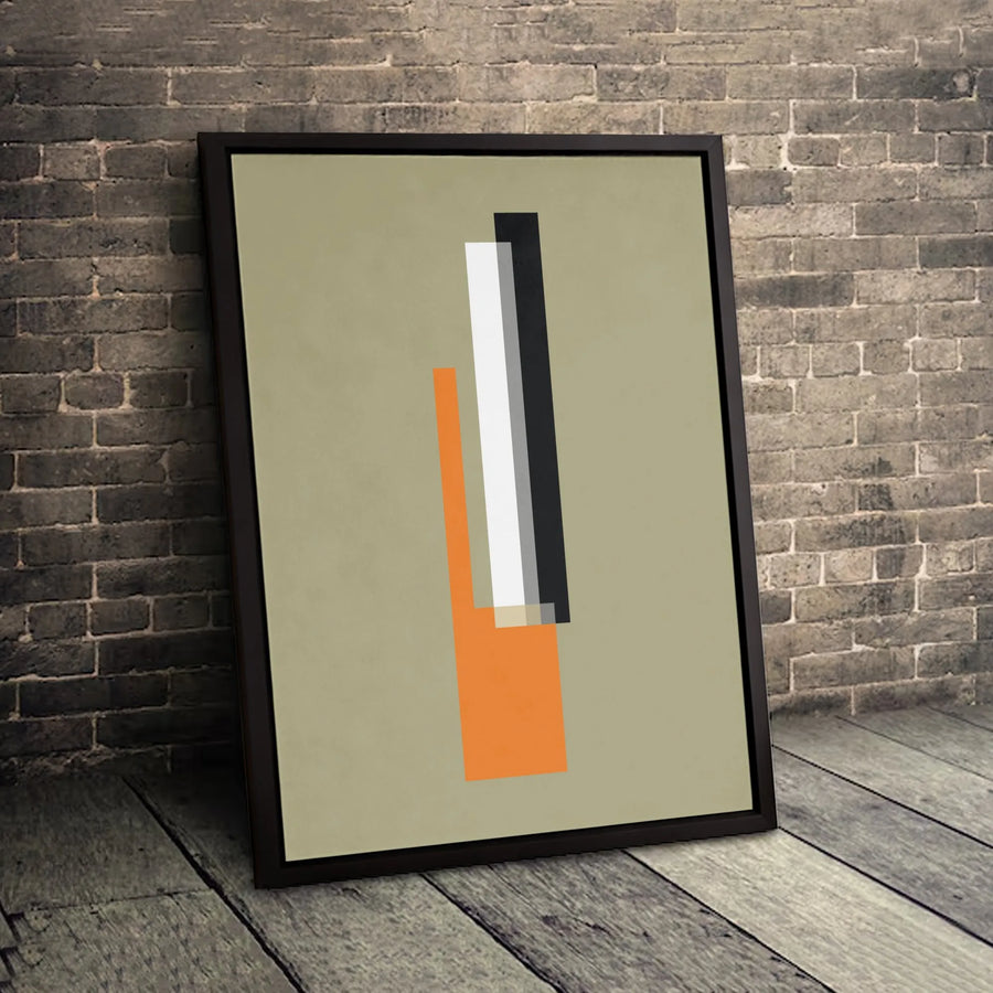 Abstract Geometric Wall Art | Mid Century Modern Color Block Print | Premium Gallery Wrapped Canvas | Minimalist Home Decor Gift