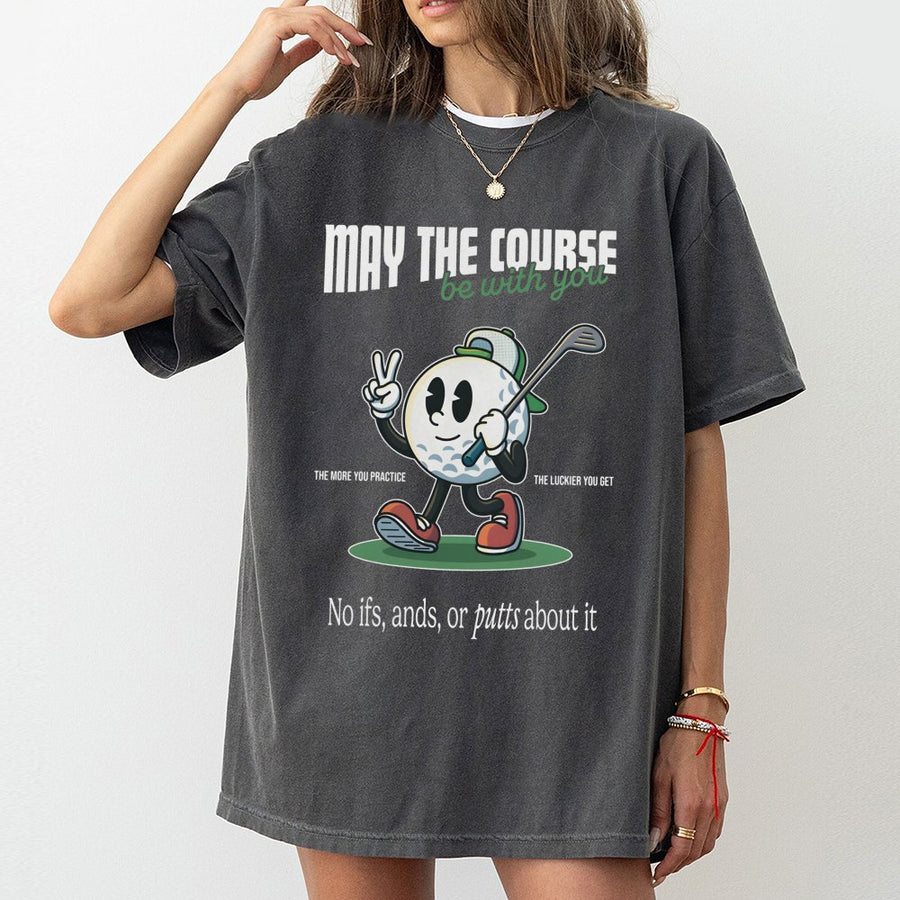 Funny Golf T-Shirt | Retro Cartoon Ball Design | 100% Premium Cotton | Perfect Gift for Golfers, Dad, and Golf Lovers