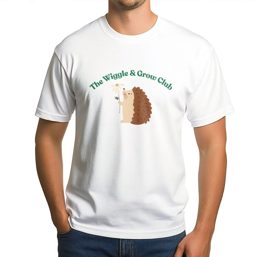 Hedgehog T-Shirt | Cute Floral Animal Graphic | Premium Soft Cotton | Nature Lover Gift for Women and Men