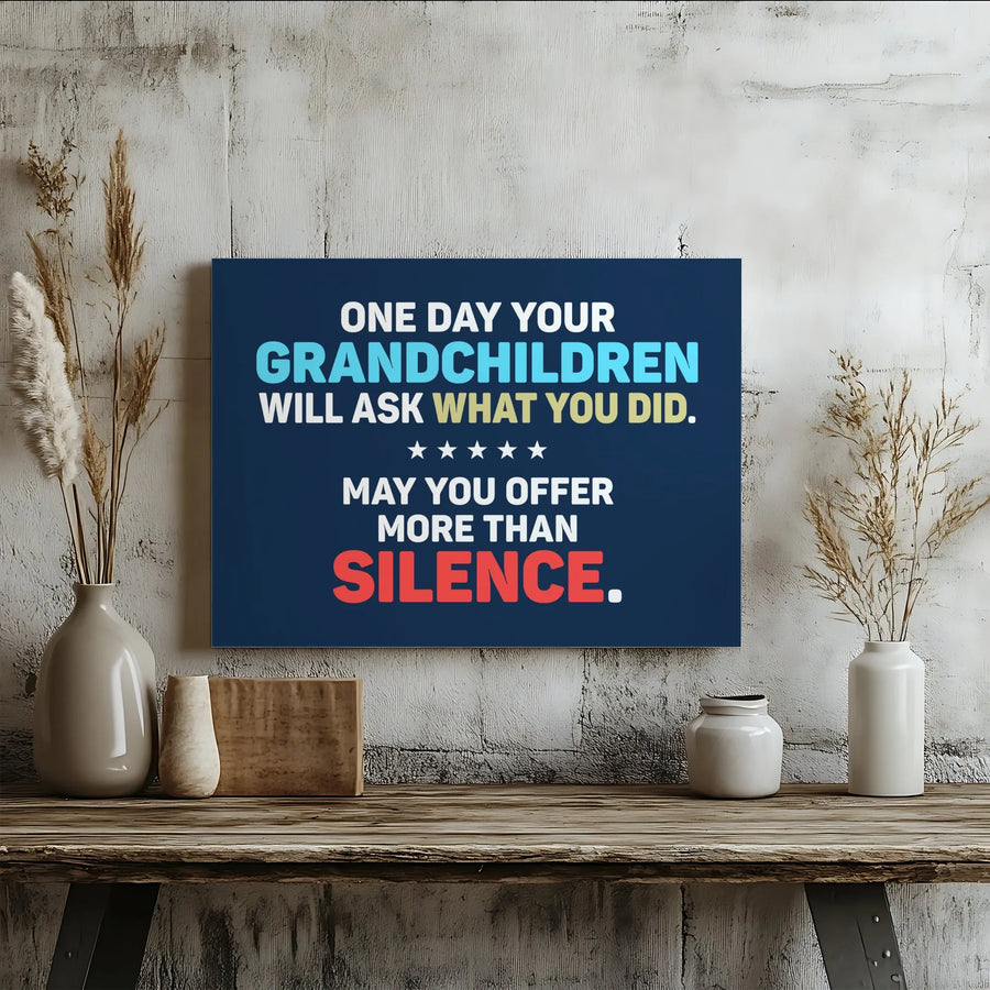 Inspirational Quote Canvas Wall Art | 'What You Did' Legacy Quote | Premium Gallery Wrap Print | Thoughtful Gift for Activists & History Buffs