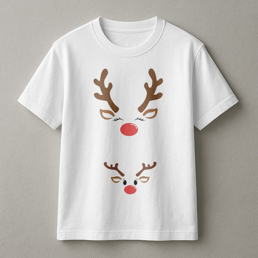 Pregnancy Announcement T-Shirt | Cute Reindeer Mom and Baby Graphic | Soft Premium Cotton Tee | Holiday Baby Reveal Gift for Expecting Mom