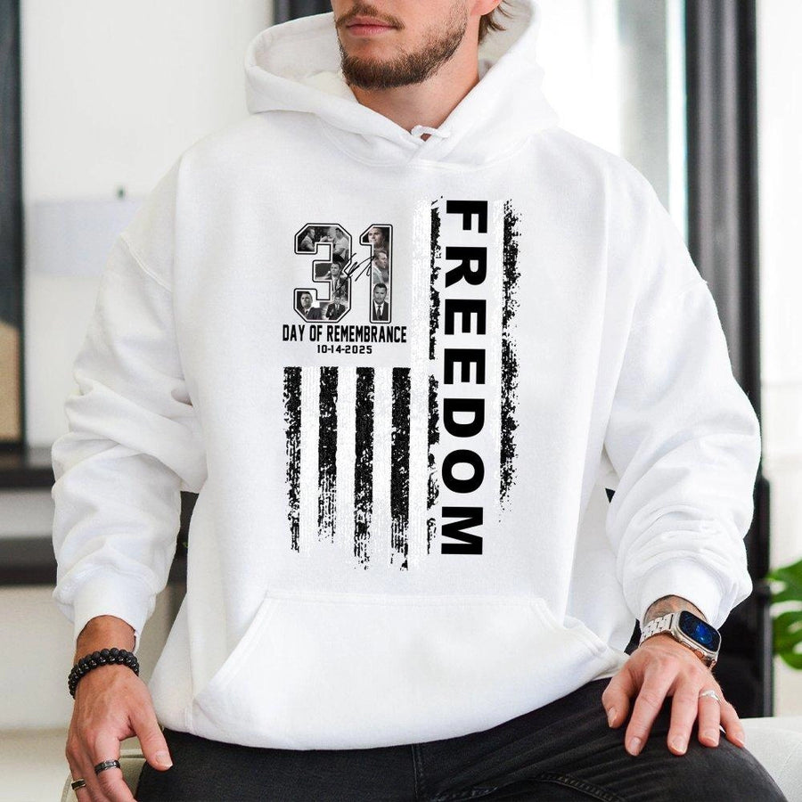 Freedom Remembrance Day Hoodie | 31 Years Commemorative American Flag Design | Premium Cotton Blend | Unisex Patriotic Apparel Gift