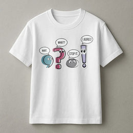 Funny Grammar T-Shirt | Punctuation Marks Cartoon Sweatshirt | Soft Cotton-Poly Blend | Gift for English Teacher & Grammar Nerd