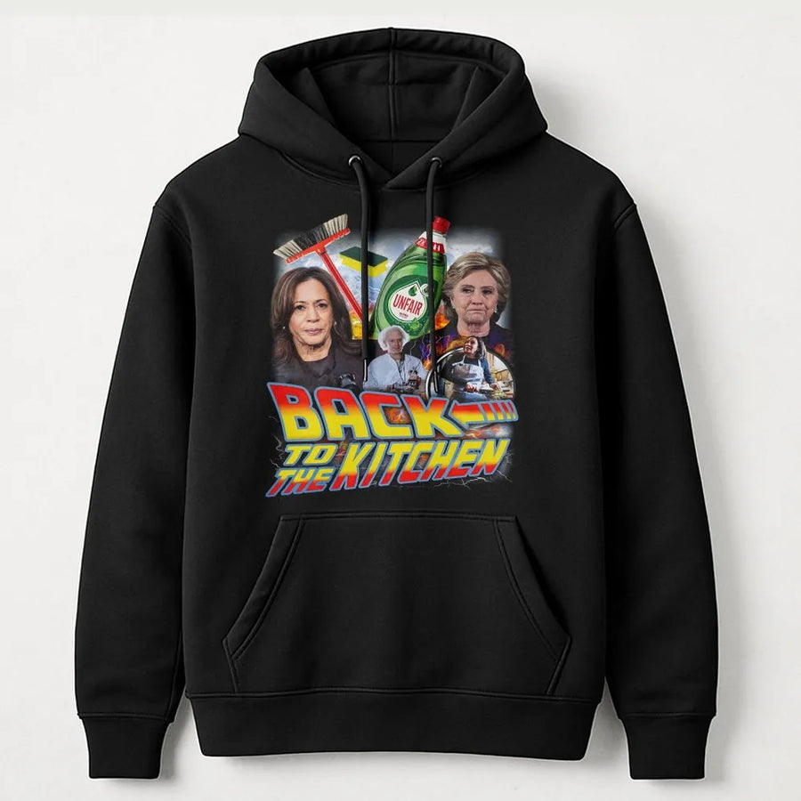 Back To The Kitchen Hoodie | Funny Parody Graphic | Cotton-Blend Unisex Pullover | Humorous Sarcastic Gift for Men Women