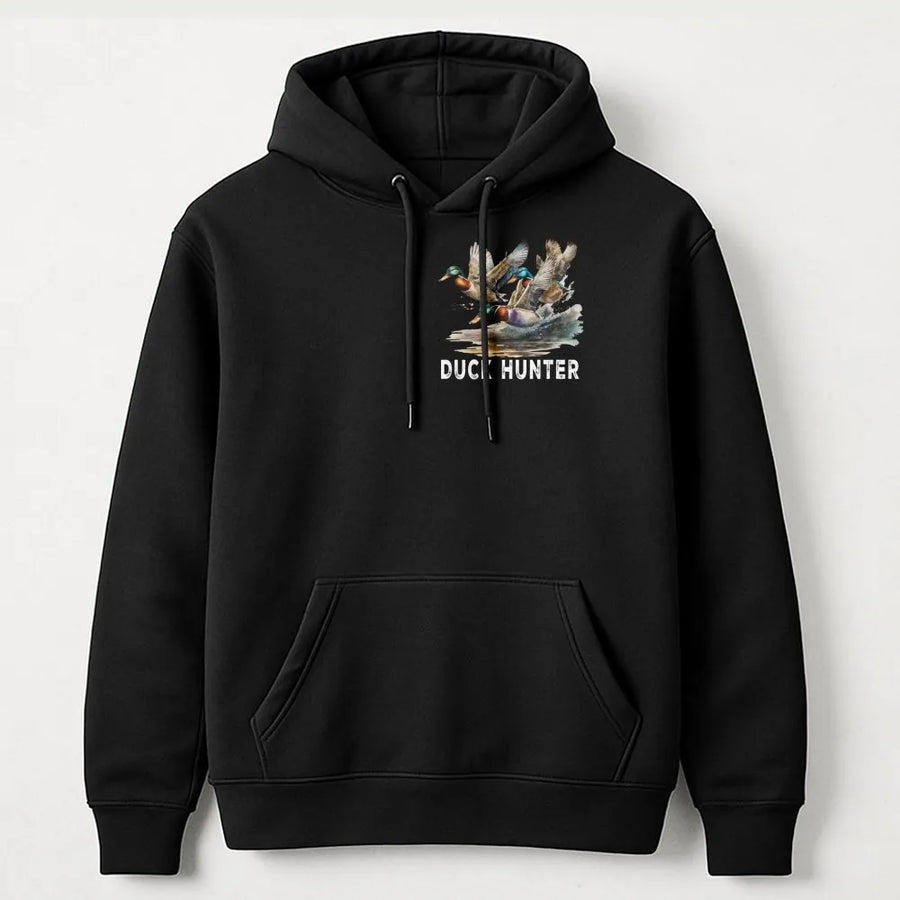 Duck Hunter Hoodie | Watercolor Mallard Duck Design | Premium Cotton Blend | Gift for Duck Hunting Enthusiasts & Outdoorsmen