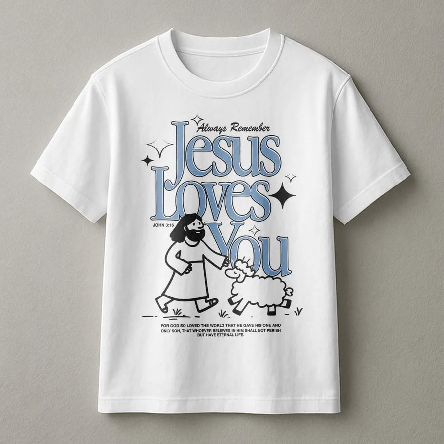 Jesus Loves You T-Shirt | John 3:16 Christian Graphic Tee | Premium Cotton Religious Apparel | Faith-Based Gift For Men And Women