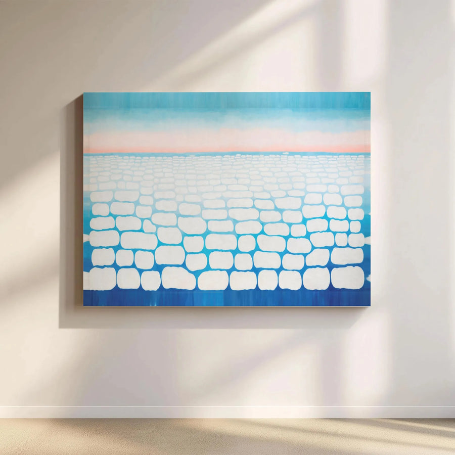 Abstract Seascape Canvas Print | Modern Minimalist Coastal Painting | Premium Gallery Wrapped Canvas | Living Room & Office Decor Gift