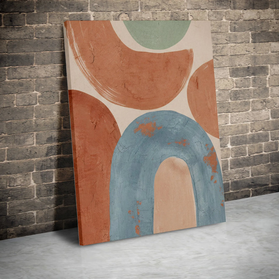 Abstract Arch Wall Art | Boho Earth Tone Geometric Design | Premium Gallery Wrapped Canvas | Modern Minimalist Home Decor Gift