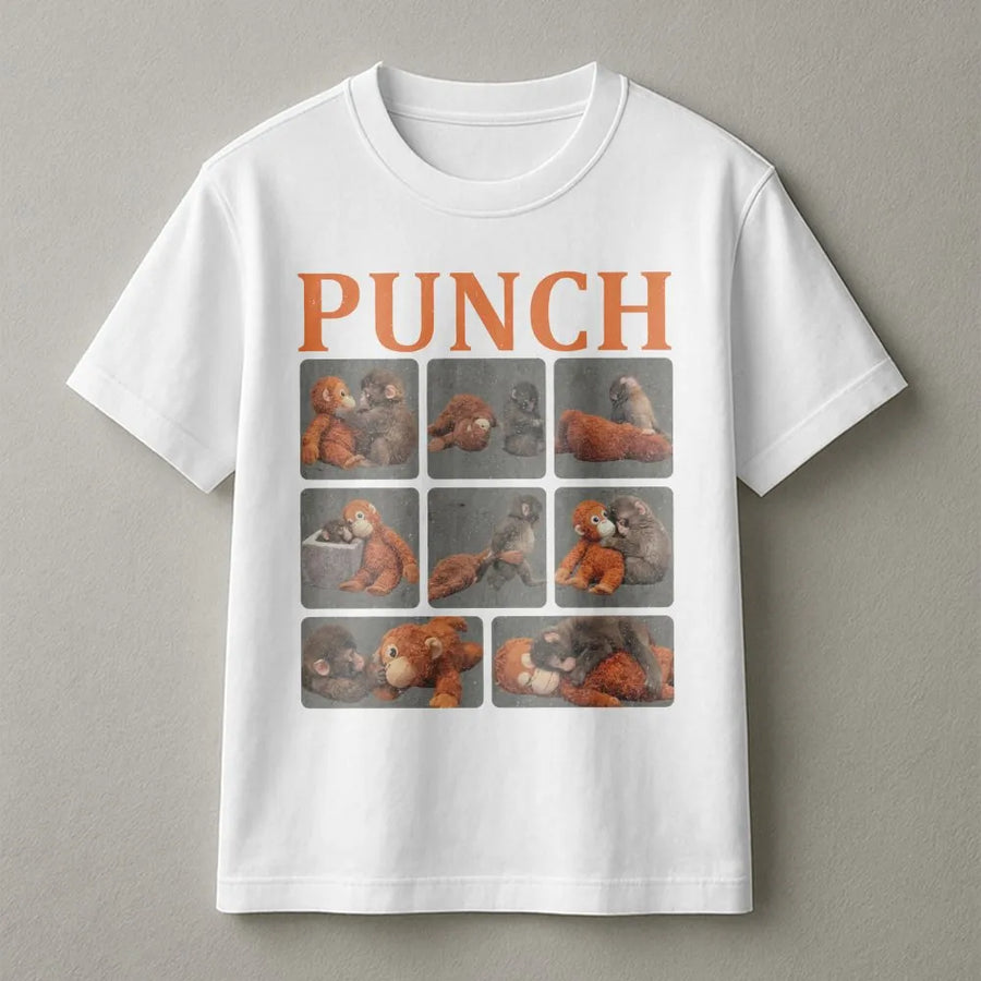 Sad Monkey Meme Graphic T-Shirt | Viral Internet Humor Apparel | Premium 100% Cotton Tee | Funny Gift for Gen Z and Meme Lovers
