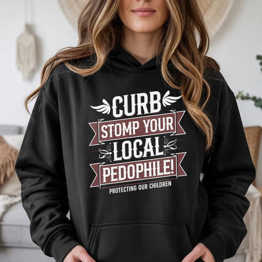Protecting Our Children Graphic Hoodie | Bold Awareness Statement | Premium Cotton-Blend | Unisex Gift for Activists