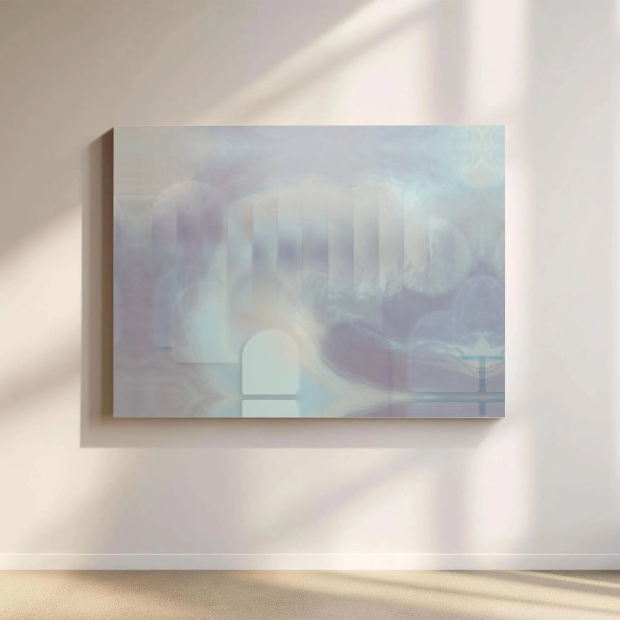 Abstract Canvas Wall Art | Ethereal Pastel Geometric Print | Premium Gallery Wrapped Canvas | Modern Living Room & Office Decor Gift