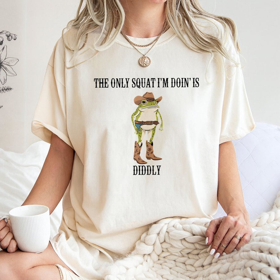 Cowboy Frog T-Shirt | Funny Western Gym Meme Graphic | 100% Cotton Premium Tee | Unique Gift for Frog Lovers & Fitness Fans
