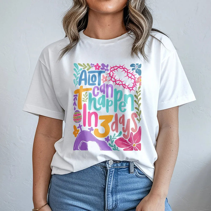 He Is Risen Easter T-Shirt | Boho Faith Christian Graphic Tee | 100% Soft Cotton Premium Quality | Religious Gift for Men and Women