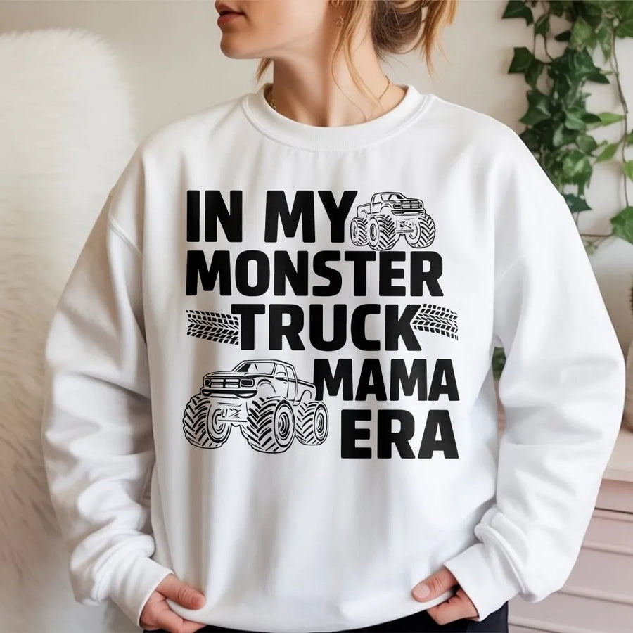 Monster Truck Mama Sweatshirt | Funny 'In My Era' Graphic Sweatshirt | Premium Cotton Blend | Gift for Boy Mom