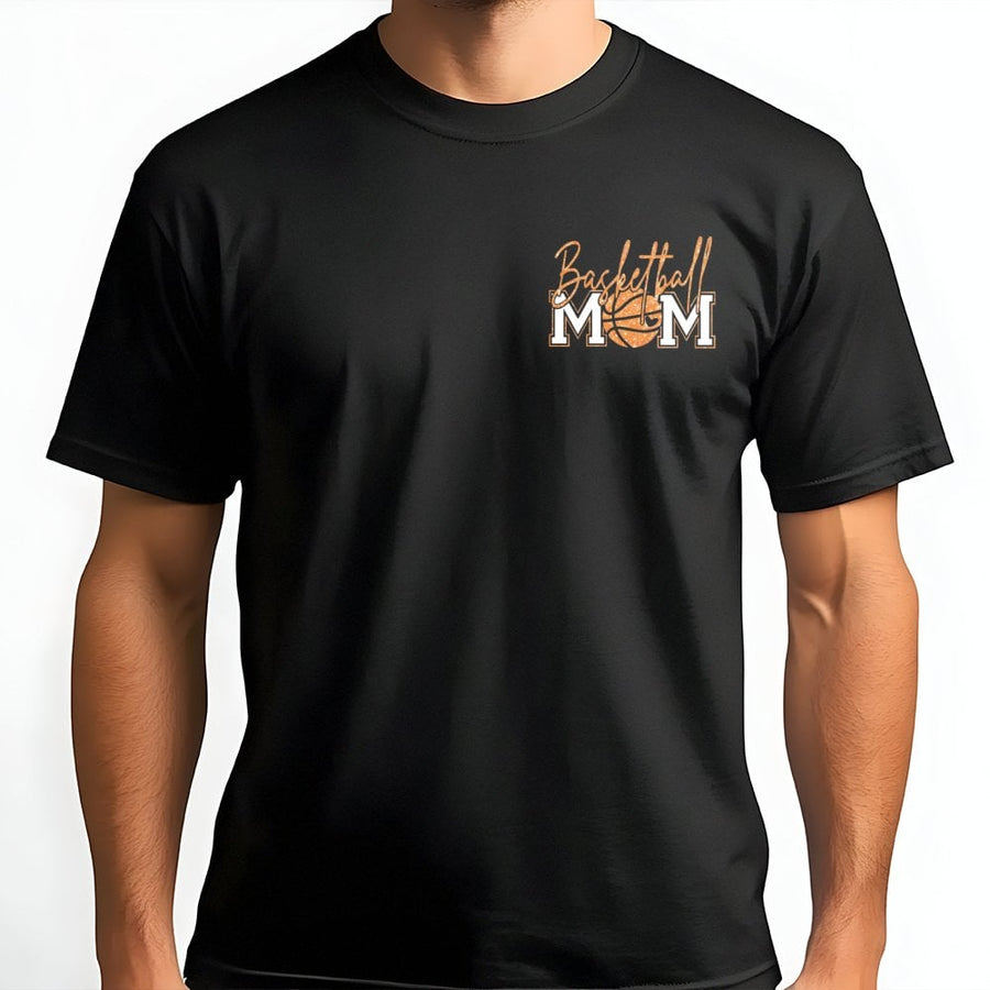 Basketball Mom T-Shirt | Sporty Game Day Graphic Tee | Premium 100% Cotton | Perfect Basketball Mama Fan Gift for Proud Sports Parents
