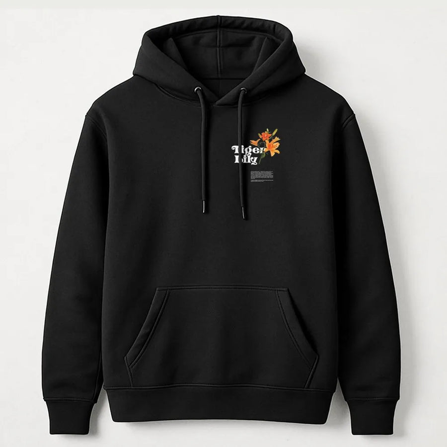 Tiger Lily Hoodie | Minimalist Botanical Graphic Tee | Soft Cotton Shirt | Unisex Nature Lover & Gardener Gift