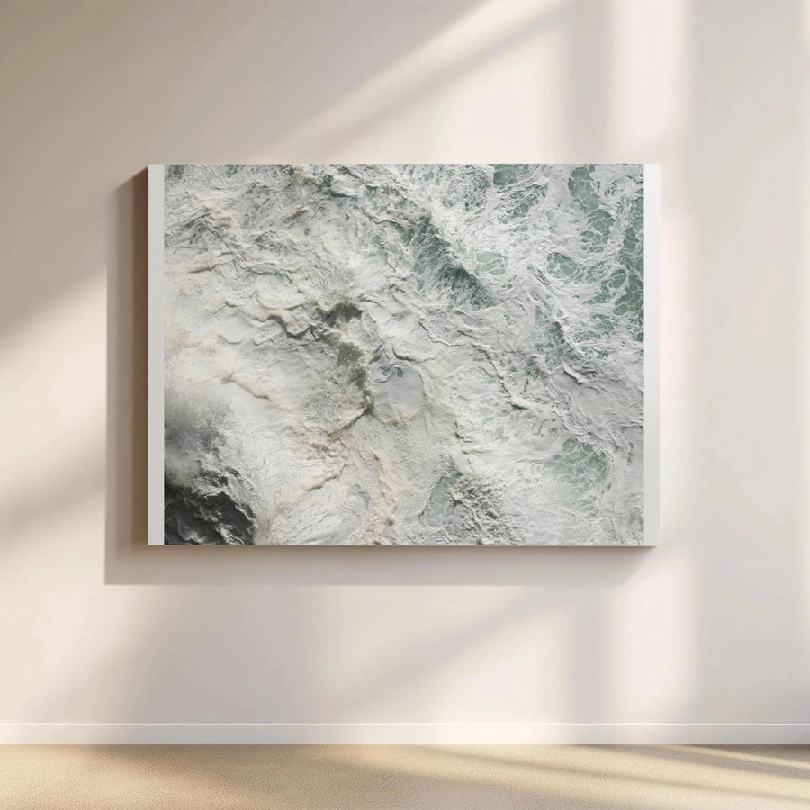 Abstract Ocean Canvas Wall Art | Aerial Seascape Photography Print | Premium Gallery-Wrapped Canvas | Modern Coastal Home Decor Gift