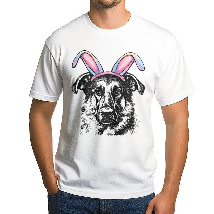 Easter Bunny Ears T-Shirt | Pastel Rabbit Headband Graphic | Premium Cotton Unisex Tee | Cute Spring Holiday Gift for Women and Kids