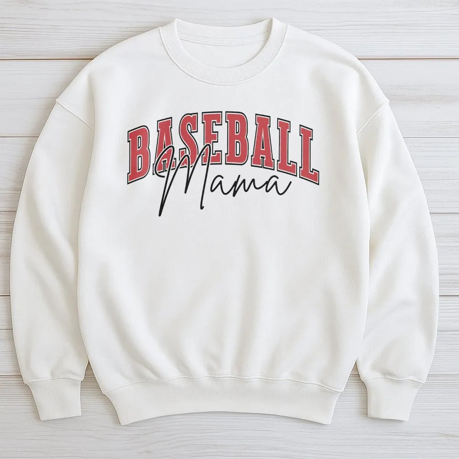 Baseball Mama Sweatshirt | Retro Game Day Apparel | Soft Cotton Blend | Premium Gift for Sports Mom