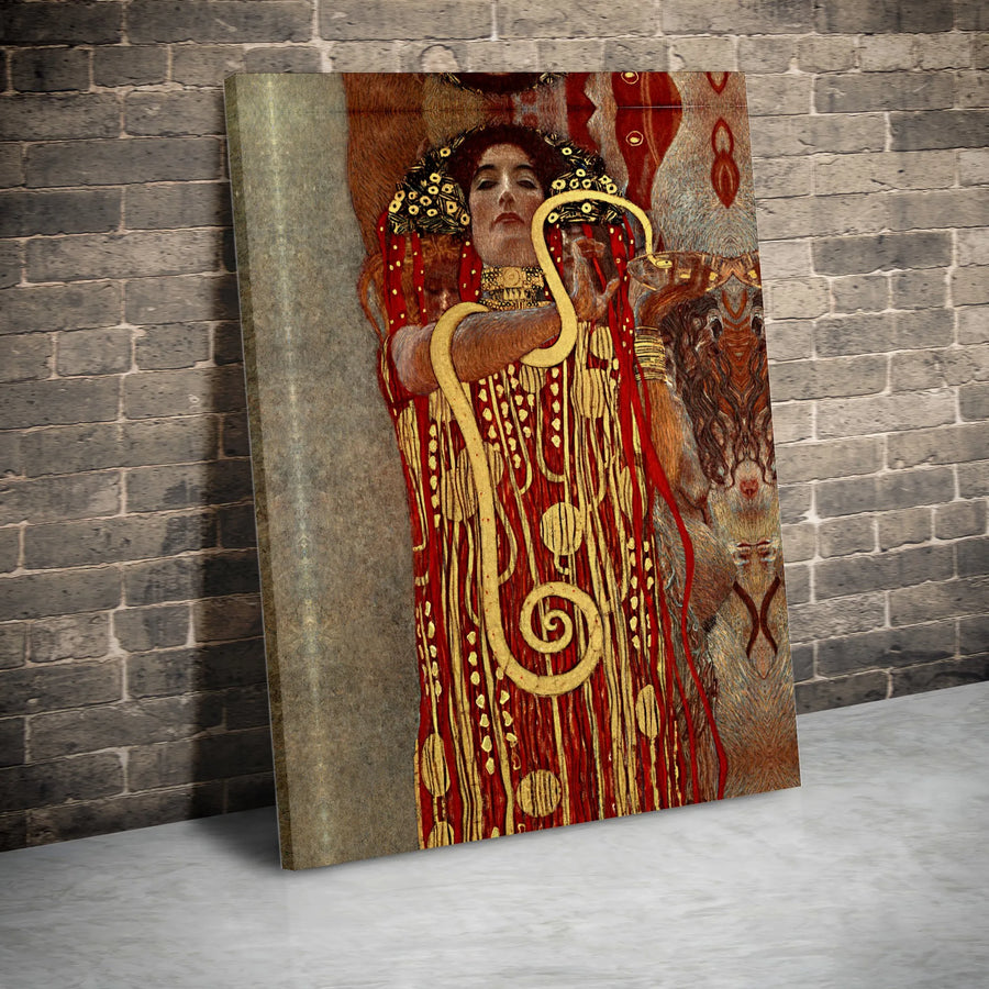 Hygeia Gustav Klimt Wall Art | Iconic Art Nouveau Masterpiece | Premium 1.25-Inch Gallery-Wrapped Canvas | Elegant Home Decor Gift