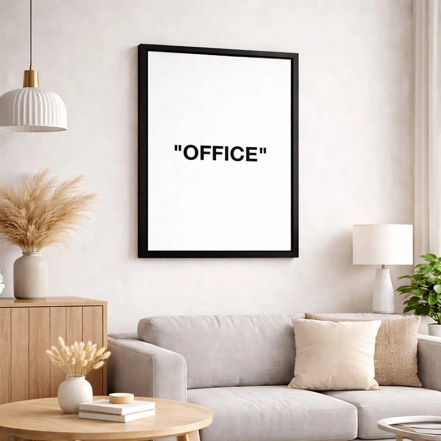 Office Wall Art Canvas | Minimalist Typography Design | Premium Gallery Wrap | Modern Home Office Decor Gift