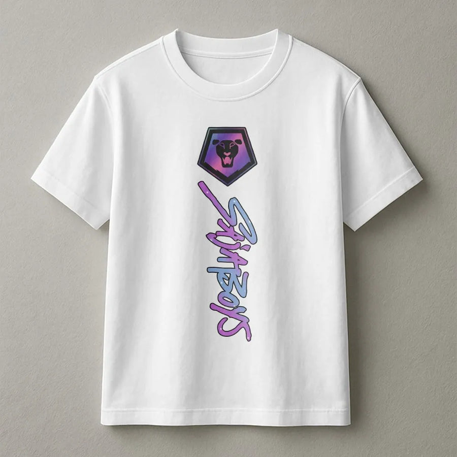 Skater Graphic Tee | Vaporwave Panther Crest & Graffiti Text | Premium 100% Cotton | Streetwear Gift for Men & Women