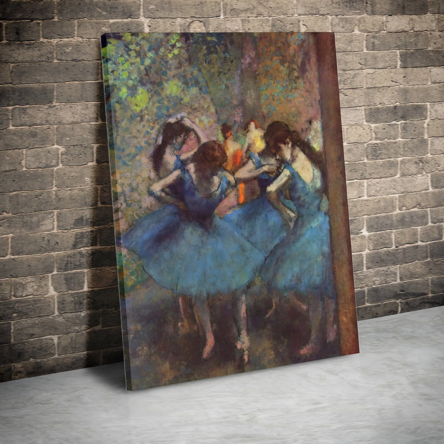 Degas Blue Dancers Canvas Print | Impressionist Wall Art Reproduction | Premium Gallery Wrapped Canvas | Classic Art Collector's Gift for Home Decor