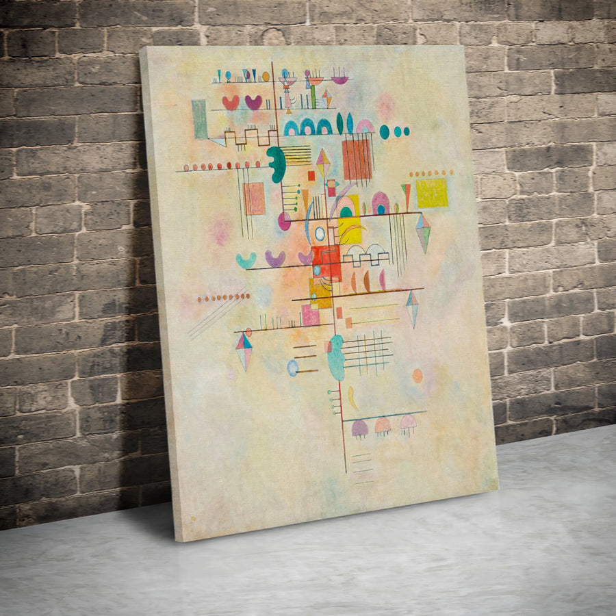 Wassily Kandinsky Schweres Rot Abstract Canvas Print | Mid-Century Modern Wall Art | Fade-Resistant Premium Texture | Gallery-Quality Home Decor