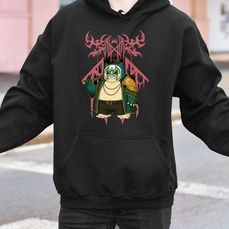 Anime Warrior Monster Graphic Hoodie | Edgy Fantasy Character Illustration | Premium Cotton-Blend | Unique Gift For Gaming Fans