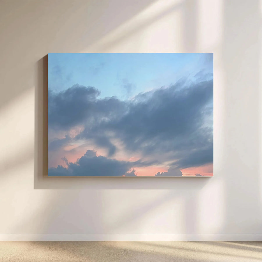 Cloudscape Canvas Wall Art | Pastel Sunset Cloud Photography | Premium Gallery Wrap Canvas | Modern Home Decor Gift