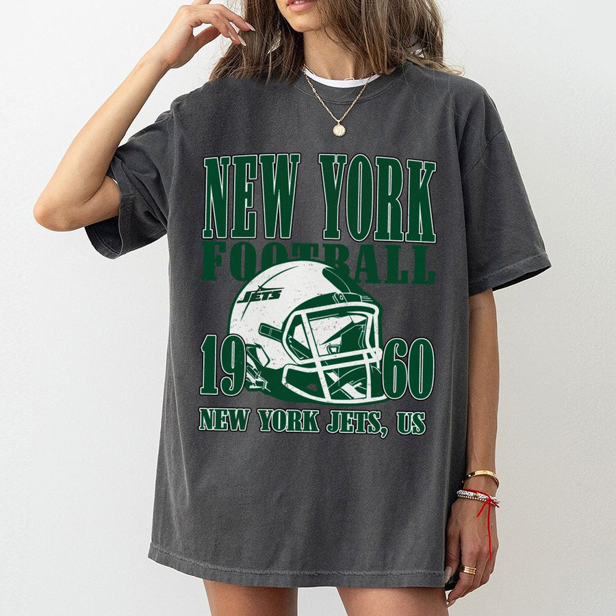 New York Football 1960 New York Jets, Us With Football Helmet T-Shirt