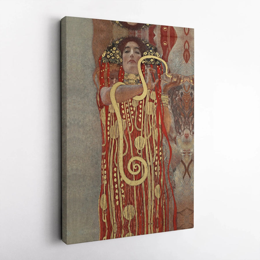 Gustav Klimt Hygeia Canvas Print | Art Nouveau Wall Art | Premium Fade-Resistant Gallery Wrap | Elegant Home Office Decor Gift