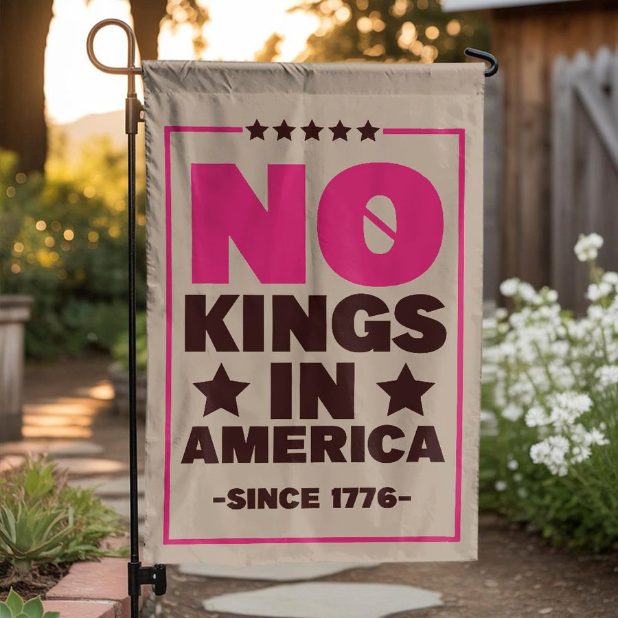 No Kings In America Flag | 1776 Patriotic Yard Decor | Premium Weather-Resistant Polyester | Protest Garden Gift for Home Porch