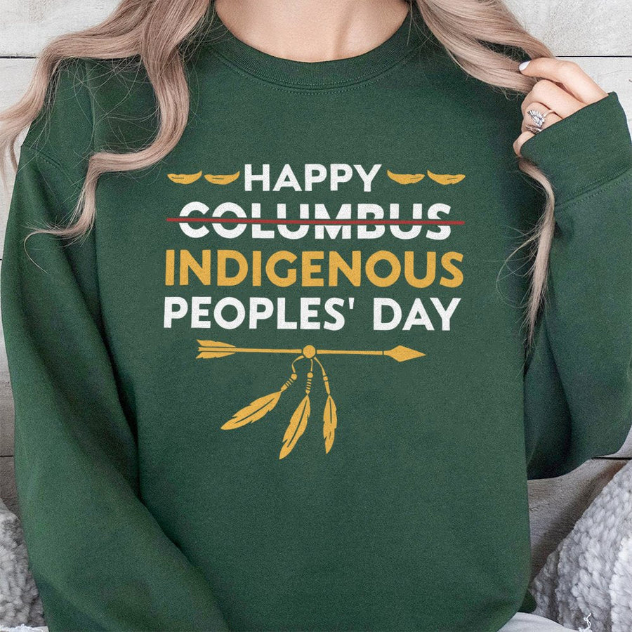 Indigenous Peoples' Day Sweatshirt | Native American Heritage Gift | Cotton Blend Comfort | Unisex Awareness Graphic Crewneck