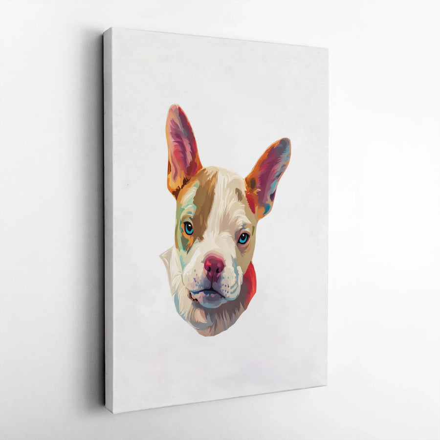 Colorful French Bulldog Canvas Print | Pop Art Dog Wall Art | Premium 1.25-Inch Gallery Wrap | Modern Pet Portrait Decor for Dog Lovers