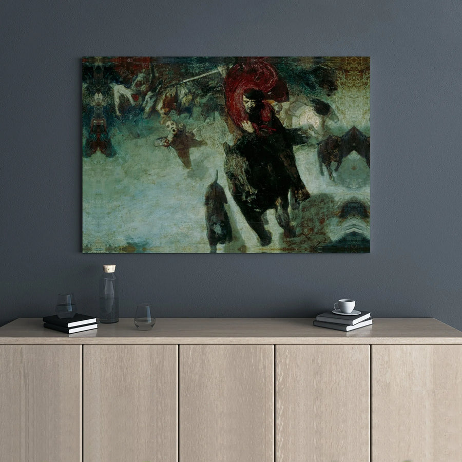 The Wild Hunt Of Odin Canvas Print | Norse Mythology Wall Art | Premium Gallery-Wrap 1.25" Frame | Gothic Home Decor For Mythology Lovers