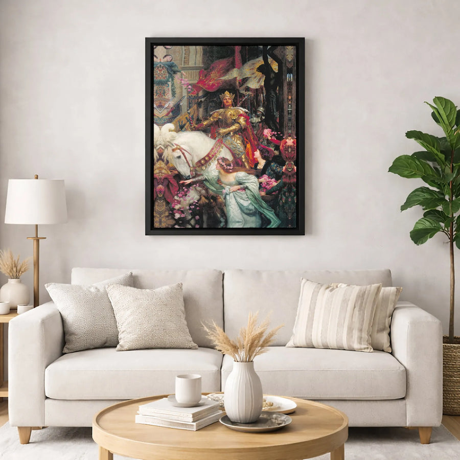 The Two Crowns by Frank Dicksee | Classic Victorian Art Print | Premium Fade-Resistant Gallery Canvas | Fine Art Decor for Home or Office Gift